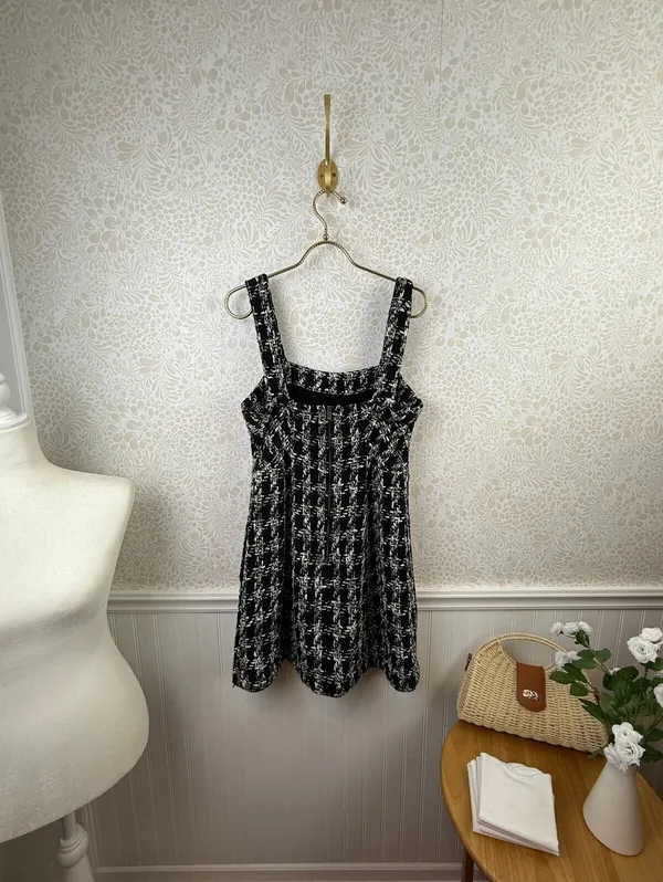 Maeve by Anthropologie Black and White Tweed Mini Dress - Size - 10 - Image 10