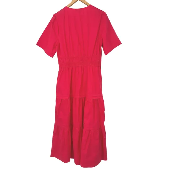 SHE + SKY Maxi Dress Women M Pink Tiered Boho Cottage Romantic Festival Casual - Image 4