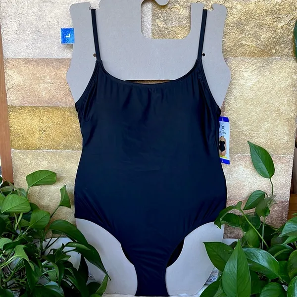 Hurley Women’s UPF 50+ One Piece Adjustable Strap Back Low Cut Swimsuit, Size L - Image 3