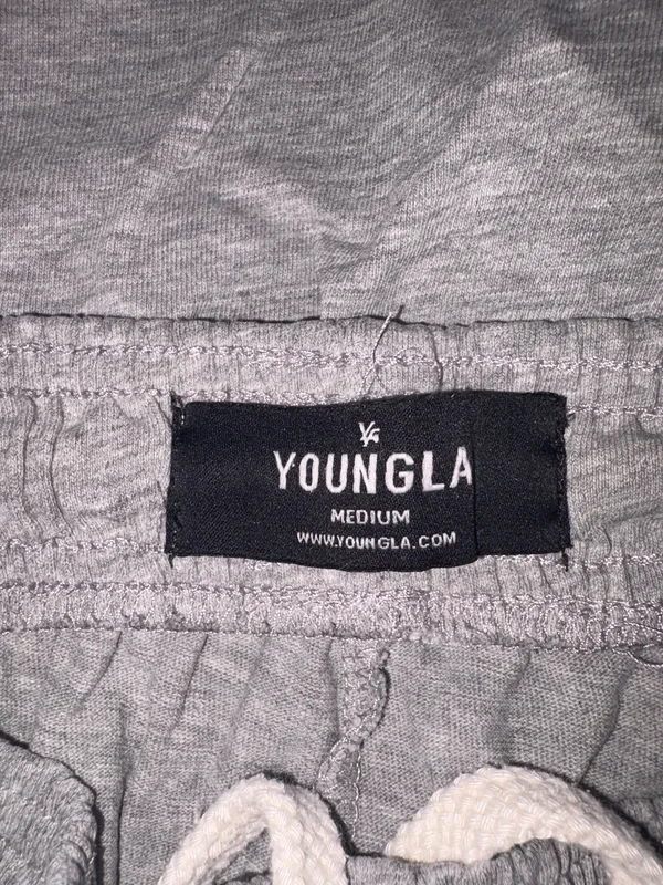 Young LA Gray Heather Sweatpants Size M - Image 7