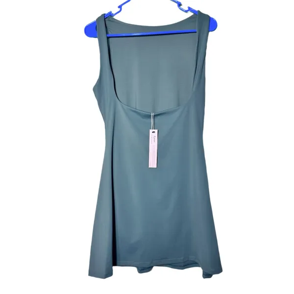 NWT‎ QINSEN Women’s Dark Green Open Back Tennis Dress - Size Large - Image 8