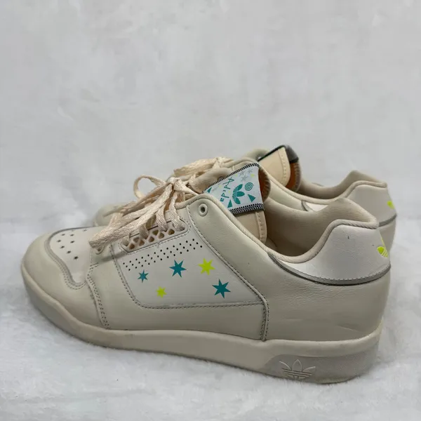 Adidas Rivalry Low Sneakers‎ Off White Cream Star Print Retro Leather Shoes 10 - Image 10