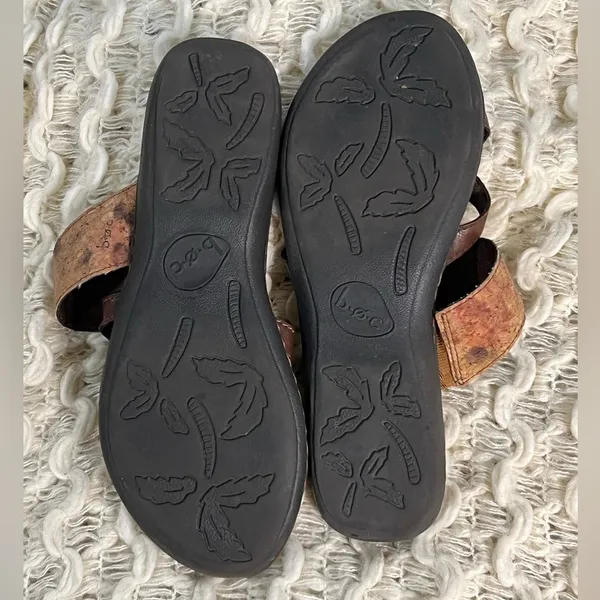 boc Brown Tan Concept Sandal with Wide Multi-colored Cork Band Comfort Sole - Image 8