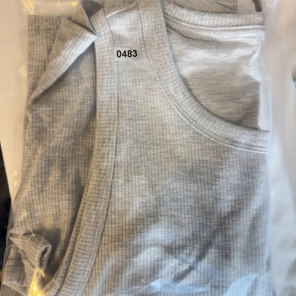 483 | NWT OFFLINE by Aerie Ribbed Cropped Tank Top Light‎ Gray XL - Image 6