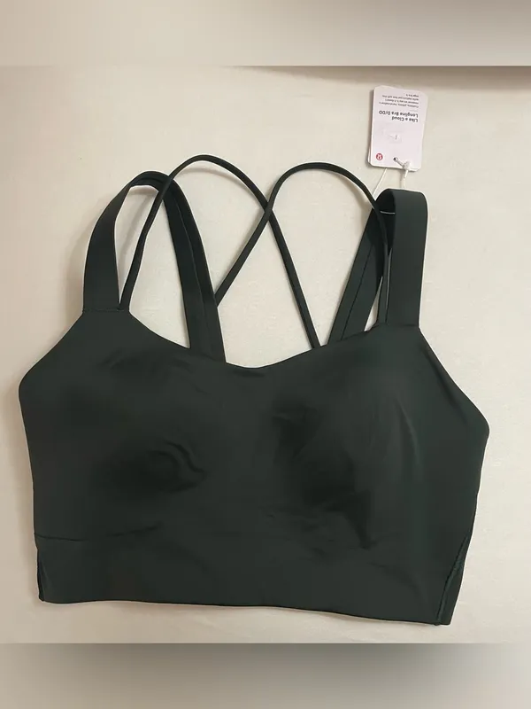 Lululemon NWT Like A Cloud Longline Bra Forest Green Size 6 D/DD - Image 5