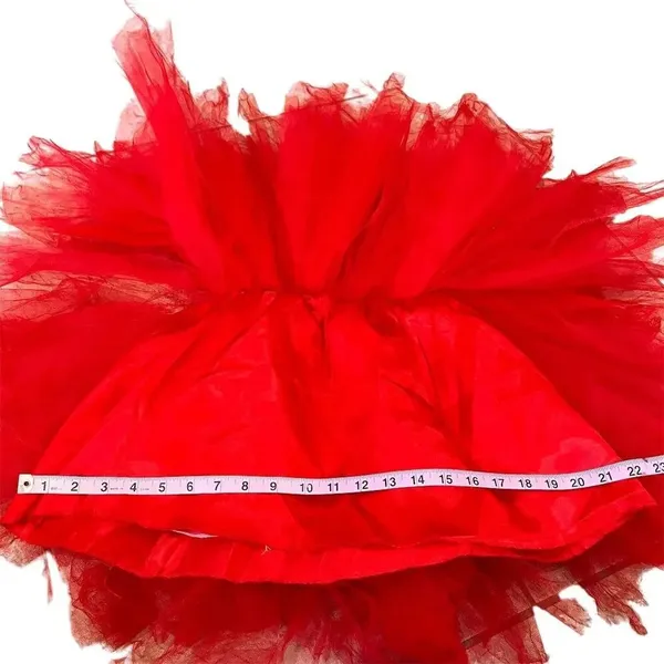 Women's Red Tulle Tutu Skirt‎ One Size Party Dance - Image 3