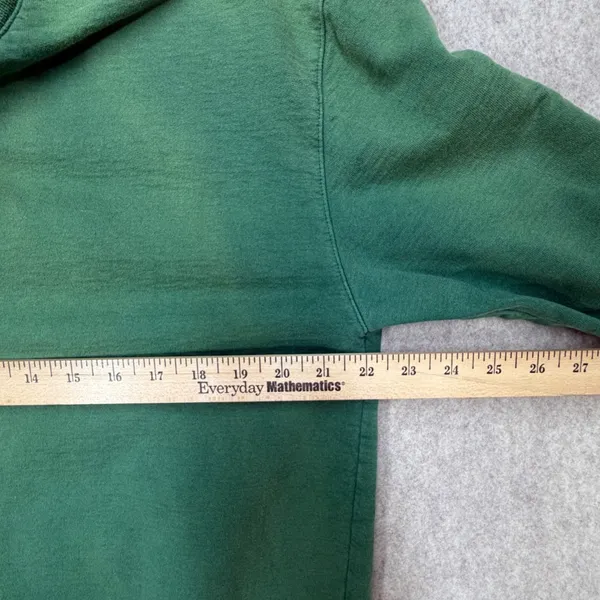 Private Line Quarter Zip Sweatshirt Womens M Green Vintage Distressed Streetwear - Image 9