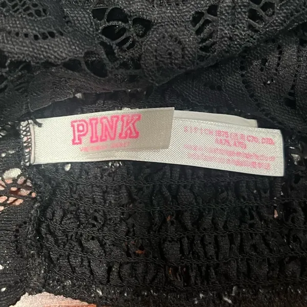 Victoria's Secret PINK Intricate Black Floral Lace Bralette 🖤 - Image 7