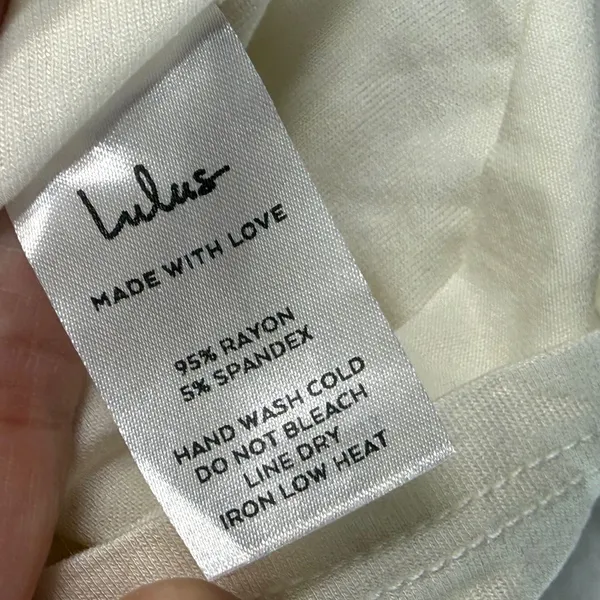 Lulus Womens V-Neck Crop Top Cream Ivory Sleeveless Stretch Knit Small 50003 NWT - Image 5