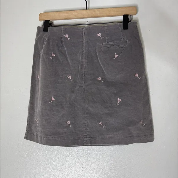 Golftini Gray Corduroy Vegas Skort Gray‎ With Martini Print Size 2 - Image 2