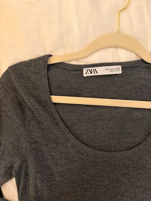 Gray Zara Sweater Long Sleeve - Image 2