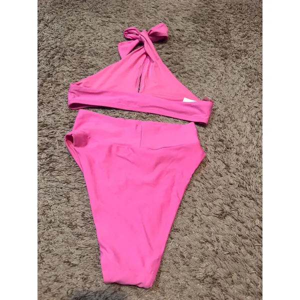 Aerie‎ Pink Halter High Waisted Bikini Set XS NWT Two Piece Swimsuit - Image 6