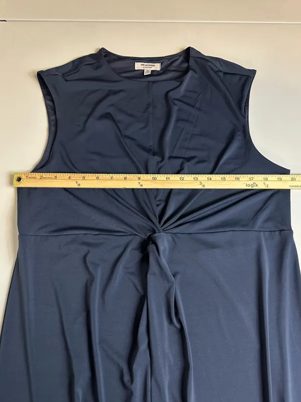 The Occasion by Old Navy Twist-Front Flattering Fit Maxi Dress Navy Size XL Tall - Image 5