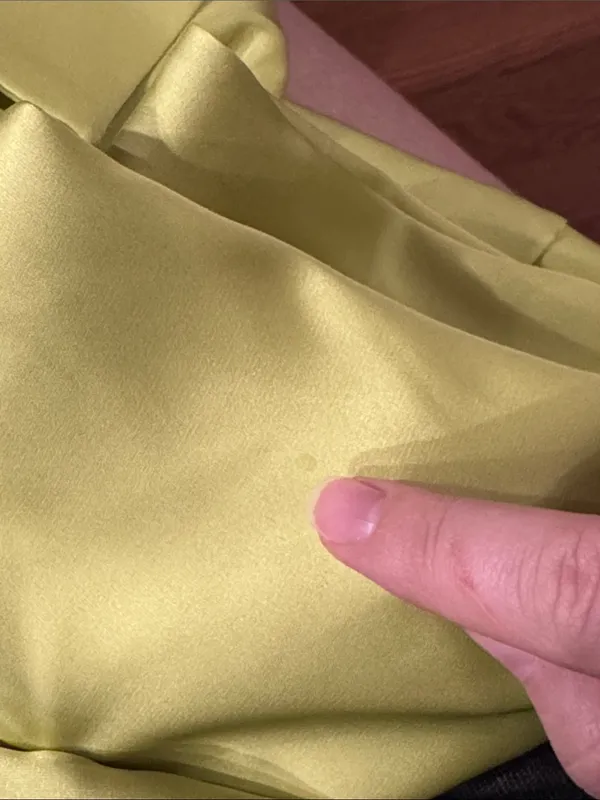Maison d’Amélie Paris Lime Green Satin Button Down Blouse size L - Image 8