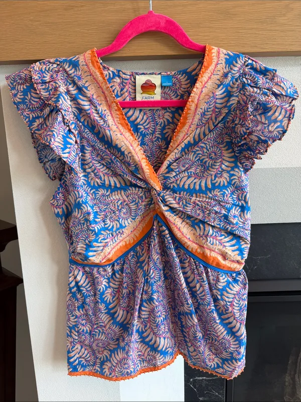 Farm Rio For Anthropologie Twist-Front Blouse - Image 2