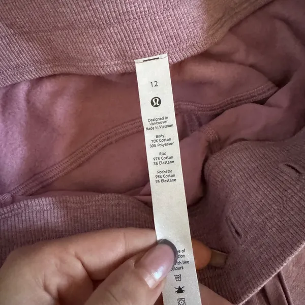 Lululemon Scuba High-Rise Jogger Pant Sz 12 in‎ Heathered Pink Taupe - Image 6