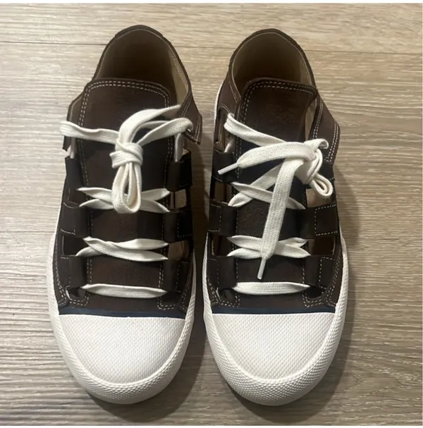 Wollow Open Sneakers Brown Size 7.5 - Image 3