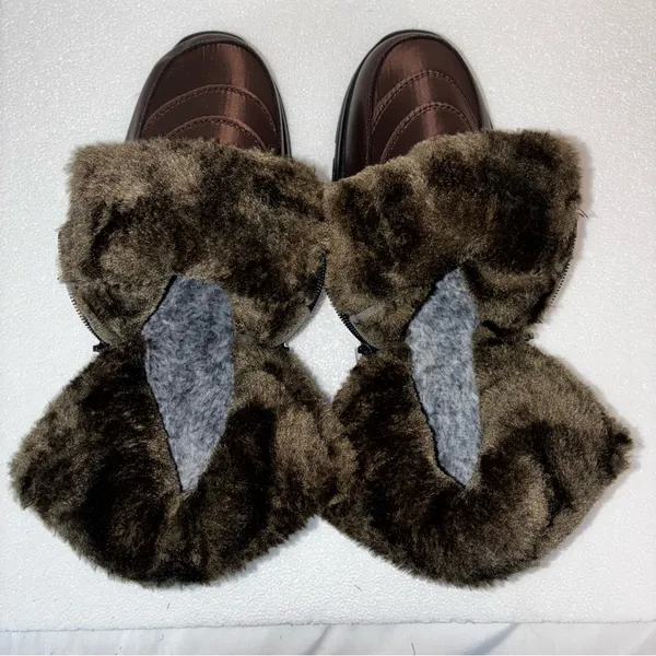❄️🥶Size:10 Brown Winter Cozy Boots with Durable Soles and Classic Design - Image 11