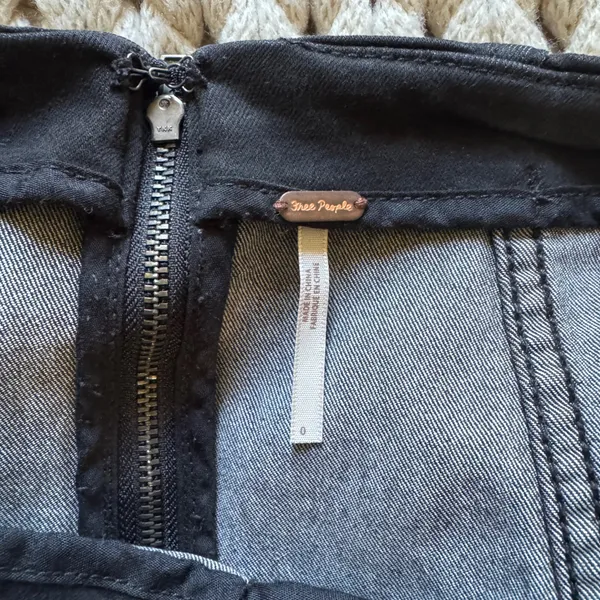 Free People Fitted Denim Skirt - Image 3