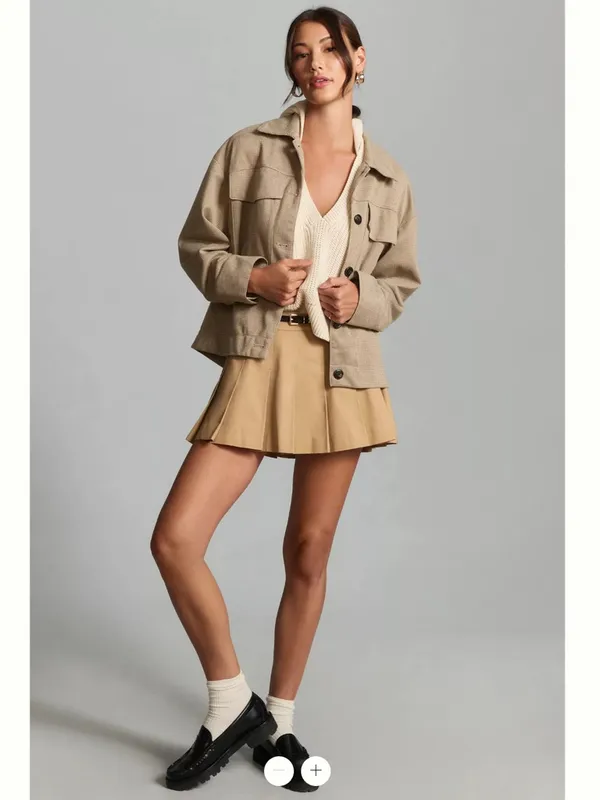 Anthropologie Maeve Knit Trucker Jacket - Image 3