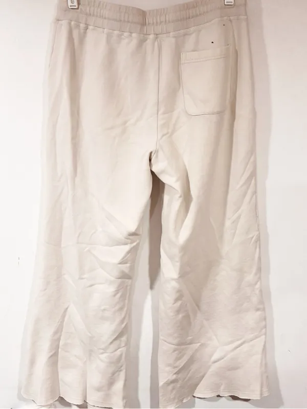 Marine Layer Cream Pull On Wide Leg Drawstring Pants Size Medium - Image 4