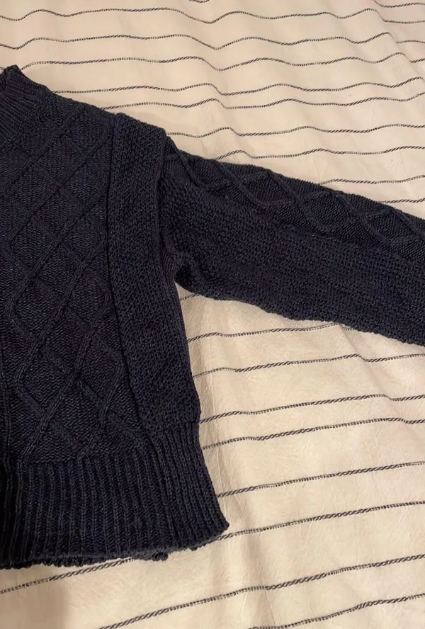 BLANK NYC navy Cable Knit Sweater - Image 2