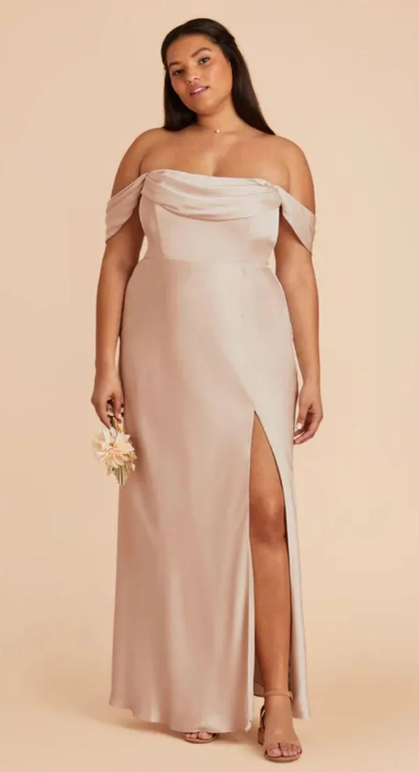 Birdy Grey Mia Matte Satin Convertible Dress - Taupe - Image 3