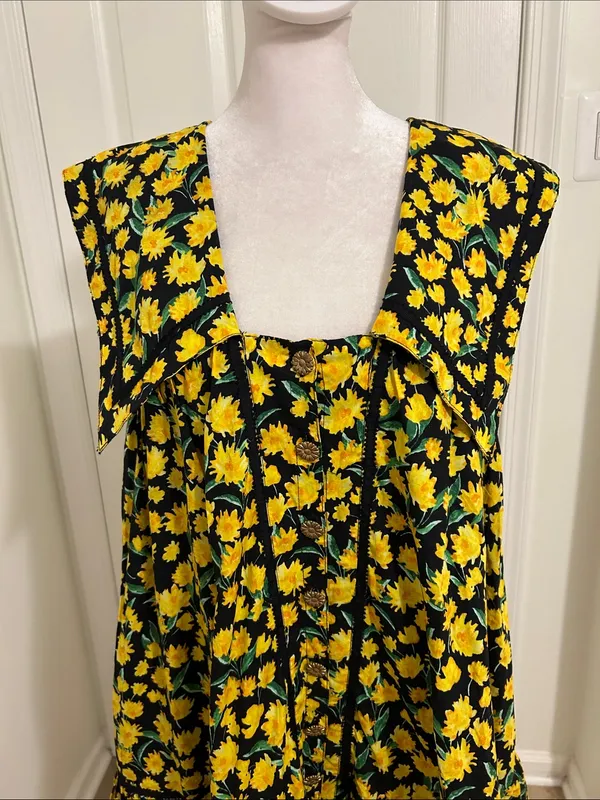 Anthropologie Maeve Flroal Collared Poplin Swing Mini Dress New Size Small - Image 6