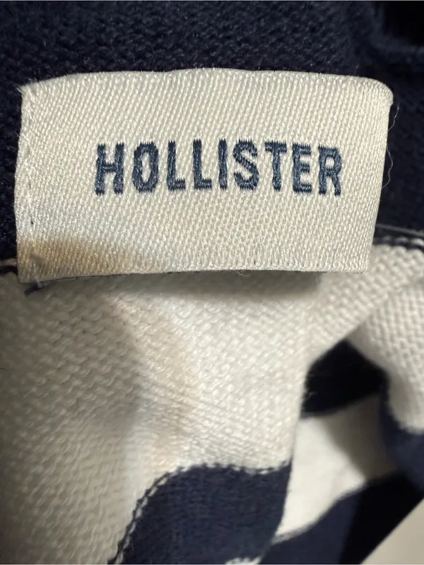 Hollister Easy Long-Sleeve Square-Neck Babydoll Striped Size S - Image 2