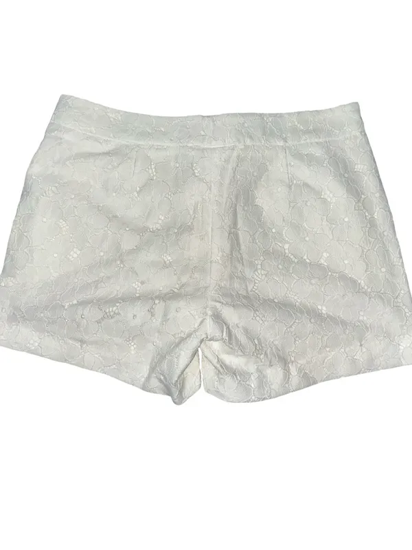 Saint Tropez West Women’s Size 6 White Lace Dress Shorts - Image 2
