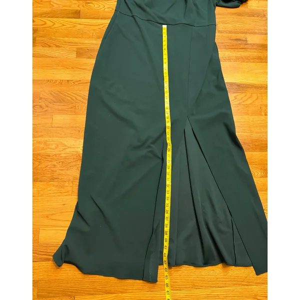 Sachin & Babi Women’s Plus 18W Emerald Green Nadia Gown One Shoulder Puff Sleeve - Image 7
