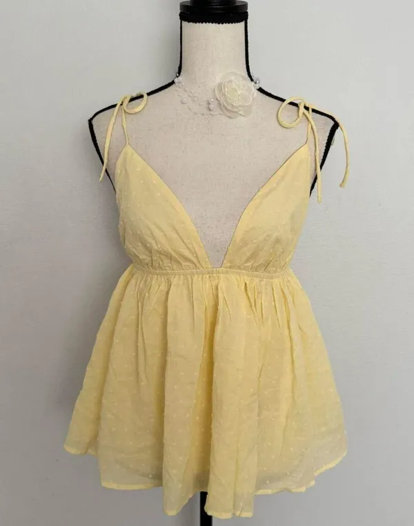 Princess Polly butter yellow babydoll tank top🌼💛✨ - Image 6