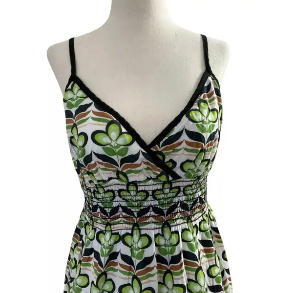 Bisou Bisou Women Size 8 Sundress Adjustable Strap Green | 13-420 - Image 4