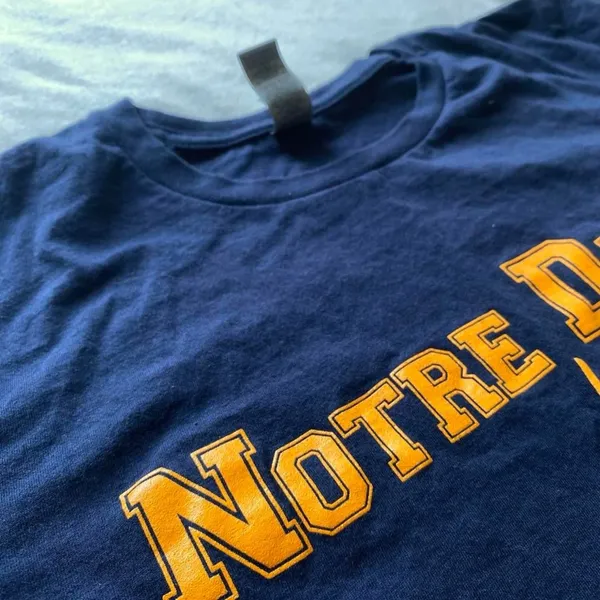 Notre Dame navy blue and yellow shirt - Image 5
