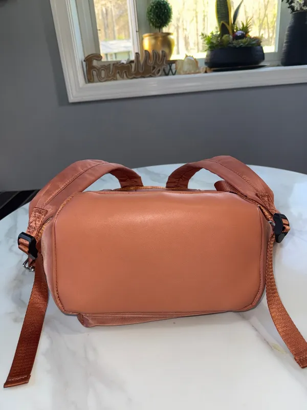 Urban Originals Coral Satin Backpack with Multiple Zips - Image 7