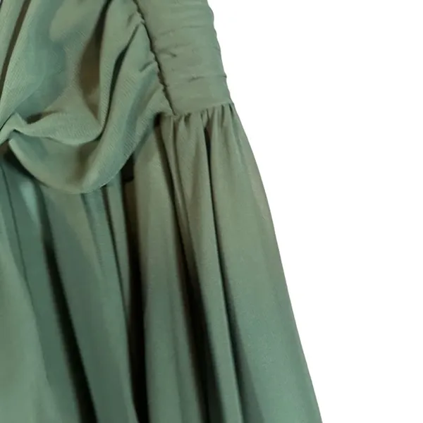 Azazie Kora Dark Green A-Line Pleated Chiffon Bridesmaid Prom Dress Sz A2 - Image 11