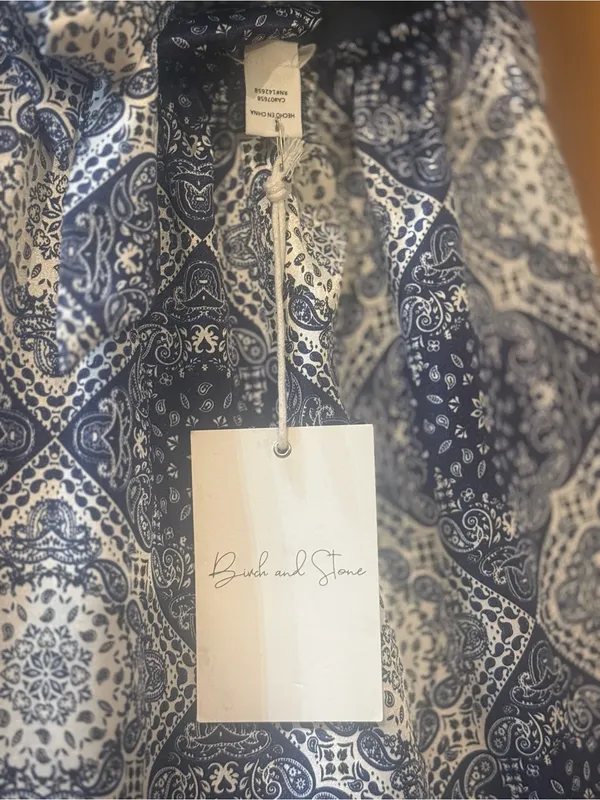 Birch and Stone Navy Tile-Print Spaghetti Strap Mini Dress - Image 12