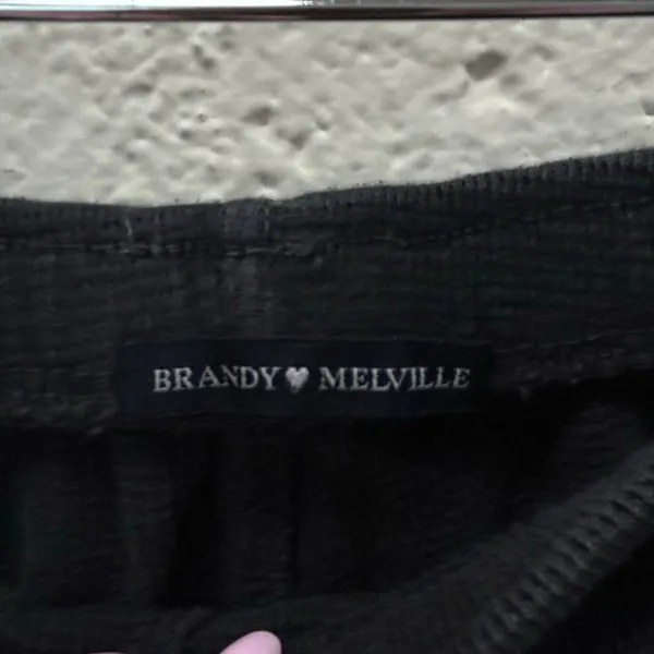 Brandy Melville Black Waffle Knit Shorts - Image 4