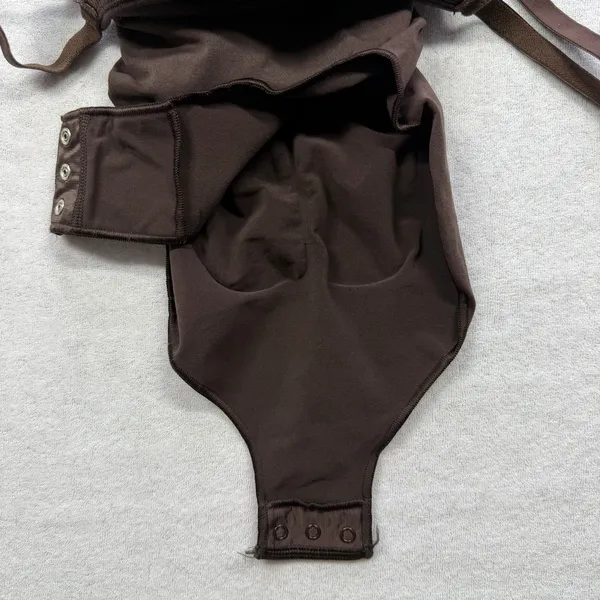 SKIMS Brown Sculpting Bodysuit Size XS Adjustable Straps Full Brief Shapewear - Image 3