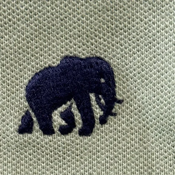 Banana Republic Men’s Green Elephant Logo Stretch Polo Shirt Size Medium - Image 4