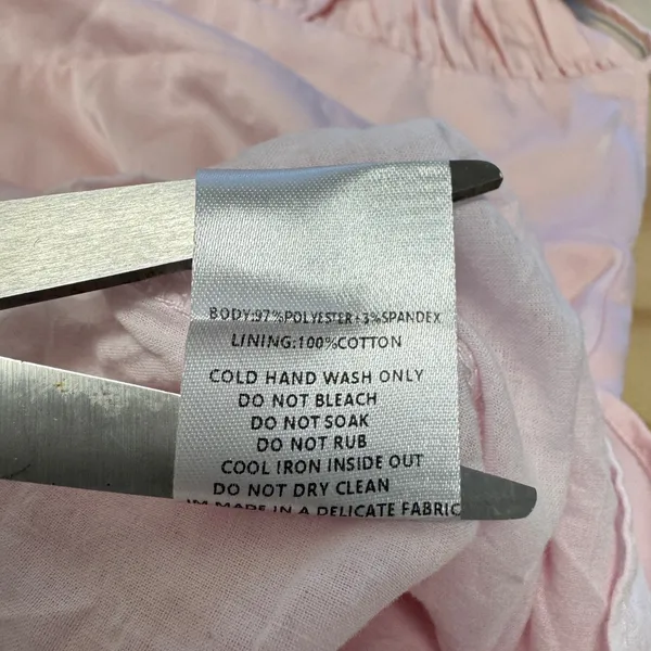 Beginning Boutique Pink Satin Mini Dress Ruched Bust Cross Back USA 6 AUS 10 - Image 6