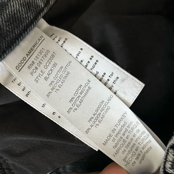 Good American Good Curve Black Denim Jeans Size 8/29 - Image 4