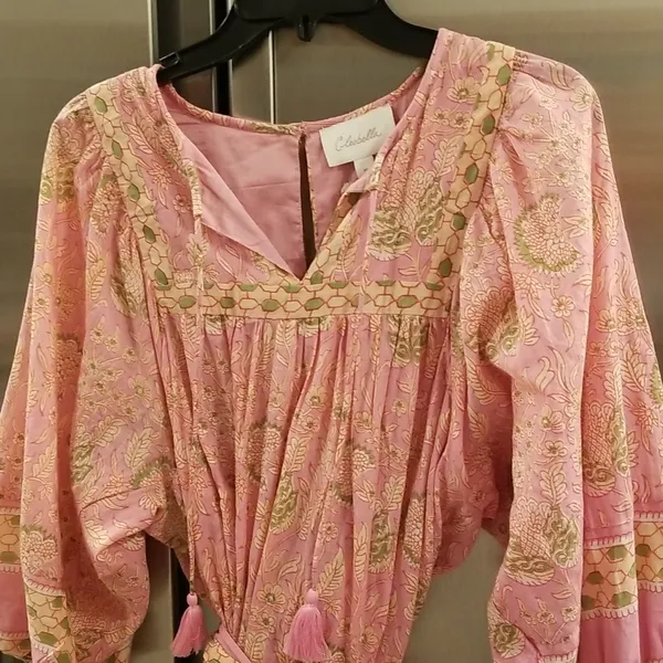 💕CLEOBELLA💕 Magdalena Mini Dress ~ Pink Wildflower Block Print Medium M NWT - Image 12