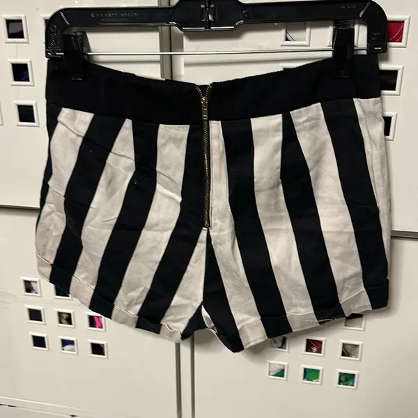 Sweet Rain black and white striped shorts - Image 2