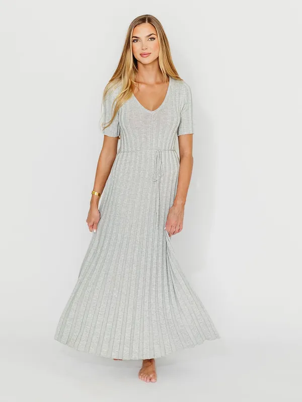NWT Worth collective Oakley Knit Dress size XL gray ribbed new bump friendly - Image 2