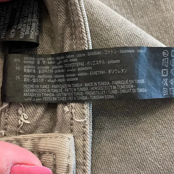 Zara The Patch Pocket Marine Straight Jean‎ Grey Size 2 - Image 8