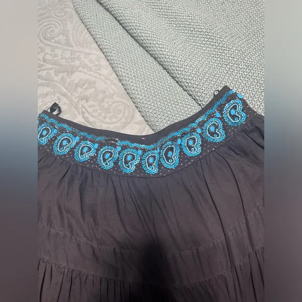 Issue New York Whimsy‎ Tiered Maxi Skirt Blue Size 12 - Image 3