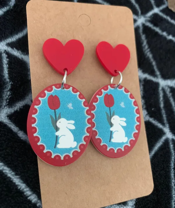 SheIn Heart Shape Earrings - Image 2