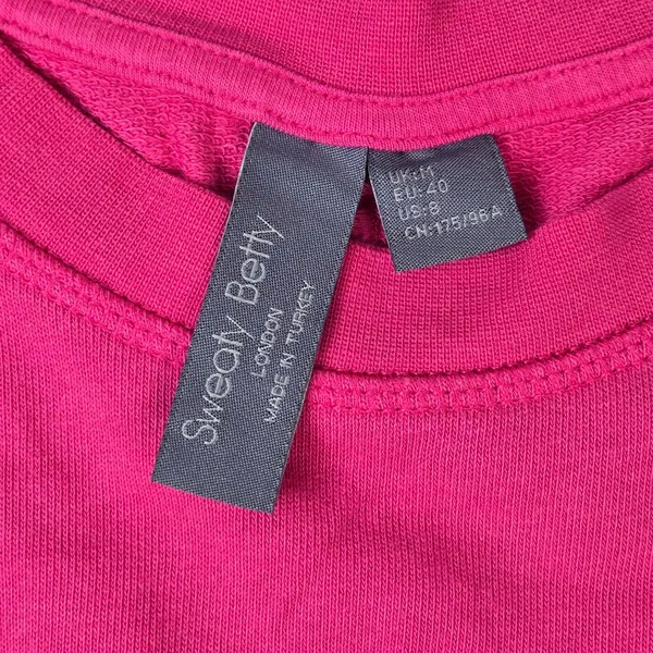 Sweaty Betty After Class Sweatshirt Pink Cropped Thumbhole Pullover US 8 M - Image 3
