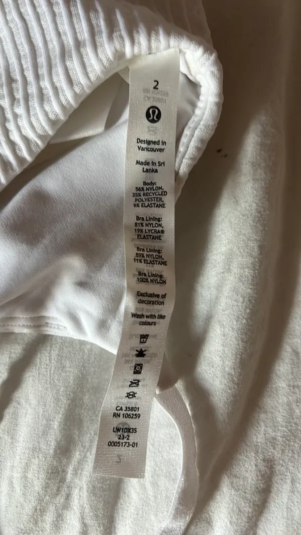 Lululemon White Tank Top - Image 5